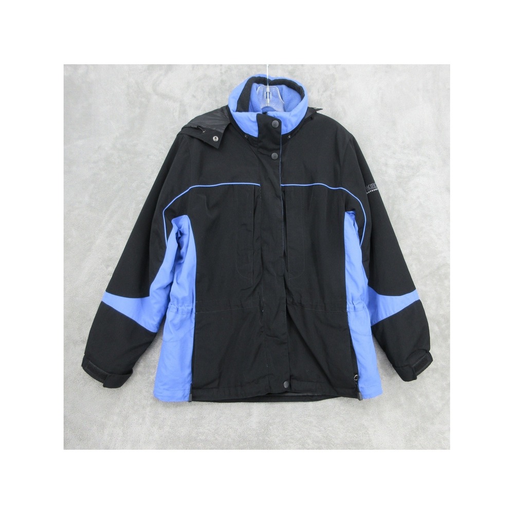 Pacific Trail Coat Womens Size M Hooded Full Zip 2 in 1 Outdoor Winter Ski Blue